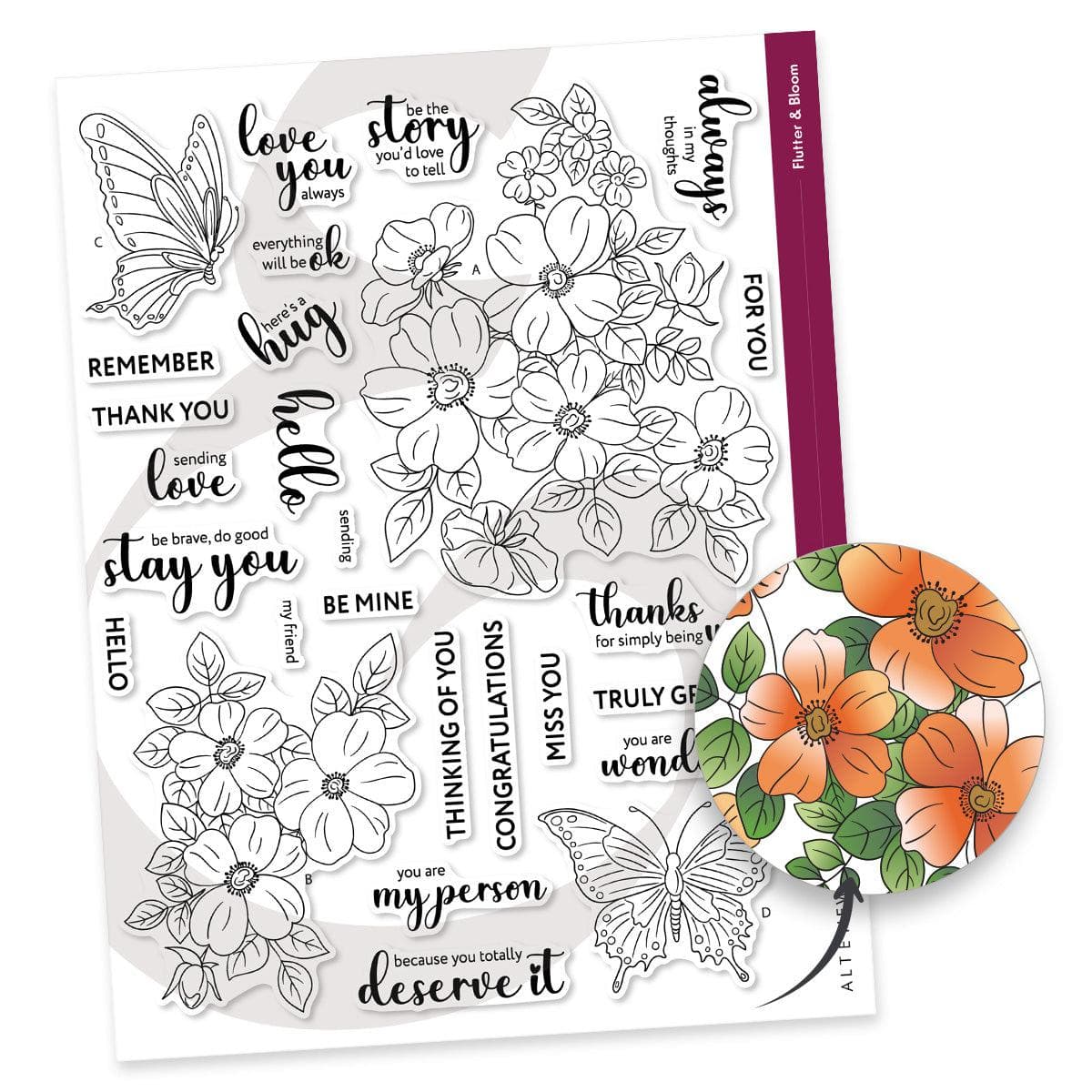 Altenew-Clear-Stamps-Flutter-Bloom