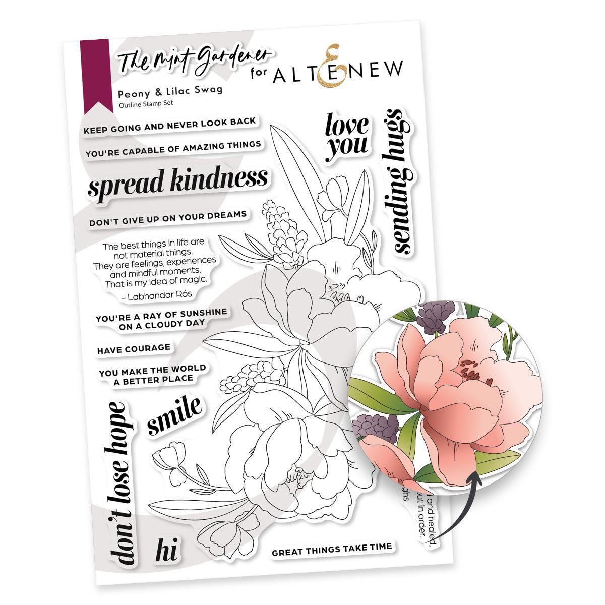 Altenew-Clear-Stamps-Peony-Lilac-Swag